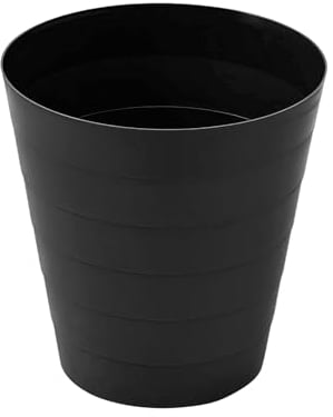 Sinoba Papelera 6105 de plástico, ideal para habitación infantil, oficina, cocina, altura 25 cm, 9 L, color negro