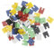 60Pcs Colorful Pin Header Standard Computer Jumper Blocks Connector 2.54 mm 3 1/2 Hard Disk Drive Motherboard Expansion Card OSBCMZGE(10 for Each Color)