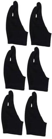 minkissy Sets Sketch Gloves Right Hand Drawing Glove Black Artist Anti-Sweat Material Pcs