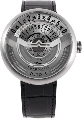 OLTO-8 Infinity-I RPM-Stil Automatikuhr Mechanische Runde Edelstahl Saphirglas Uhren für Herren Enthält 2 Armbänder, Splitter, Classic