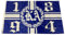 Karlsruhe Fahne 1894, 90 x 150 cm, Fussball, blau-weiss