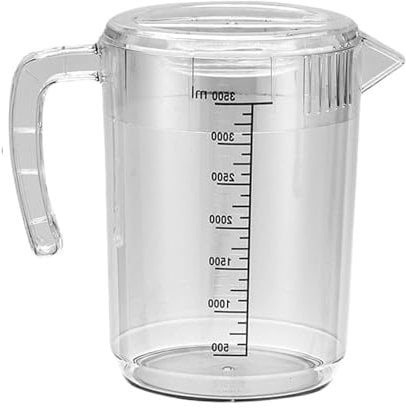 Glass Water Carafe - Stylish Clear Drink Pitcher, Lightweight Beverage Dispenser | Crystal Transparent Jug for Water, Wine, Juice, Kitchen Dining, Modern Table Carafe for Home Hospitality Use