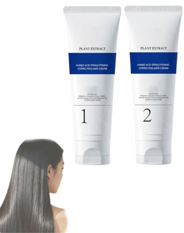 Kit de lissage protéiné Correction, Crème lissante, Crème capillaire correctrice protéinée Silk & Gloss pour hommes et femmes (1 Set)