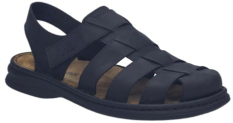 Josef Seibel Herren Klassische Sandalen Max.74,Weite G (Normal),klettsandalen,bequem,Sommerschuhe,Freizeitschuhe,schwarz,48 EU