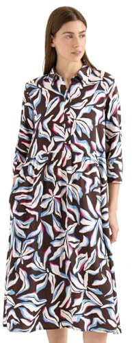 Cecil Damen 1409250 Midi-Kleid mit Print und Taschen (1er Pack)