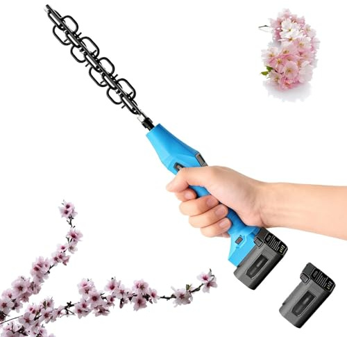 Electric Flower Thinner, Fruit Tree Pruning Tool with 2 Batteries, Bidirectional Rotation, 4 Adjustable Speeds, 4-5H Battery Life, Handheld Trimming Device