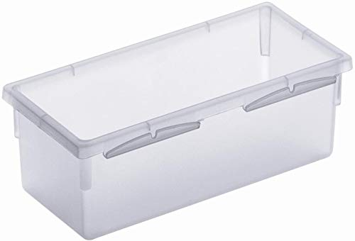 Rotho Basic modulare Ordnungsbox 15x8 cm für Schubladen, Kunststoff (PP) BPA-frei, transparent, (15,0 x 8,0 x 5,0 cm)