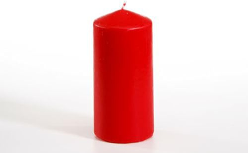 Stumpenkerze Ø 60 mm · 130 mm rot (10 x 1 = 10 Stück)