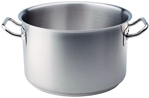 Pentole Agnelli, COIX3104E28, Casseruola Alta in Acciaio con 2 Maniglie in Acciaio, Acciaio Inox 18/10, Diametro 28 cm