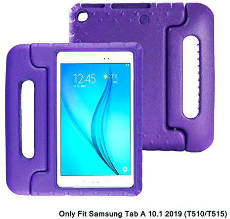 Eagwell Fire 7 2015 Case - Kiddie Light Weight Shock Proof Convertible Handle Stand Cover Kids Friendly for Amazon Fire 7 Tablet (Fire 7 Display 5th Generation - 2015 release) -Purple