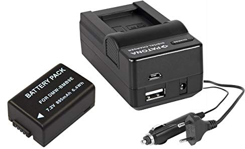 3 en 1 Kit pour l'Panasonic Lumix fz82/DC-fz82 – - dmc-bmb9 + 4 en 1 Chargeur de Batterie pour Panasonic DMW (Entre Autres avec USB/Micro USB et Allume-Cigare/Voiture) avec PATONA displaypad