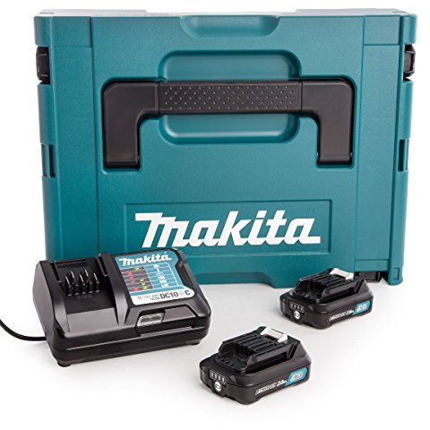 Makita 197646-2 CXT Battery and Charger Set in Makpac Case, 10.8 V, Multi-Colour