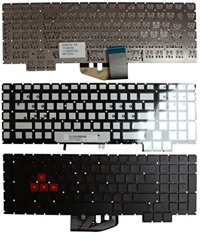 Keyboards4Laptops Française Rétro-éclairé Noir Clavier pour Ordinateur Portable (PC) de Remplacement Compatible avec HP Omen 17-an003nf