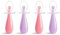 Munchkin Silicone Trainer Spoons with Choke Guard for Baby Led Weaning, 4 Count (Pack of 1), Pink/Purple