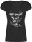 T-Shirt Damen V Ausschnitt - Kompatibel mit Oktoberfest - Herzmadl Hirsch - L - Schwarz - trachtenshirt Trachten-Tshirt bayrische geweih Shirts Oktoberfest-t-Shirt tailliertes Trachten Tshirt