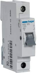 MW125 Disjoncteur 1P 25A C 3kA 1M