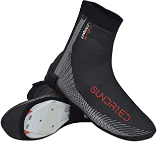 Sundried Fahrrad-Überschuhe, ideal für den Winter, Sommer, wasserabweisend, Überschuhe für Rennrad, MTB, Mountainbike, Radfahren, Zubehör, Schwarz , 3X-Large