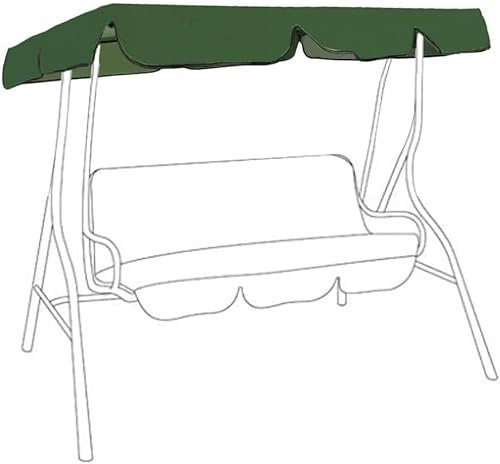 Lienzo de balancín para jardín (3 plazas, Impermeable, Techo de Repuesto para Columpio Exterior, antirrayos UV), Techo de Repuesto para Columpio, jardín, terraza, balcón (195 x 125 x 15 cm,