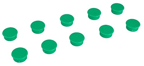 AXMA-PK10-00 – Green Small Magnets – Kids 10 Pack – School Office Home Fridges and Whiteboards