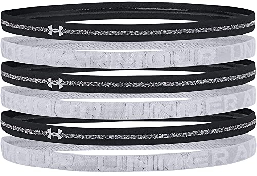 Under Armour Damen Ua Htr Mini Pack of 6 Headbands, Schwarz, Einheitsgröße EU