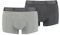 PUMA Herren Basic Trunk Boxershort 2er Pack Dark Grey Melange/Black (008) Größe:M