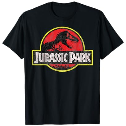 Jurassic Park Distressed Original Park Logo Maglietta