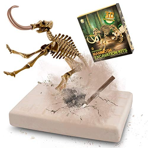 MUSCCCM Mammut Ausgrabungsset für Kinder, Dino Spielzeug, 3D-Skelett Dinosaur Modell Dino Ausgrabungsset, Dino Party Kindergeburtstag Spiele, Dino Geschenk Mitgebsel Kindergeburtstag Junge