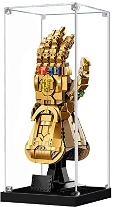 Acryl Vitrine für Lego Marvel Super Heroes Infinity Handschuh 76191, Staubdichte Vitrine für Modelle Sammlerstücke (Nur Vitrine)