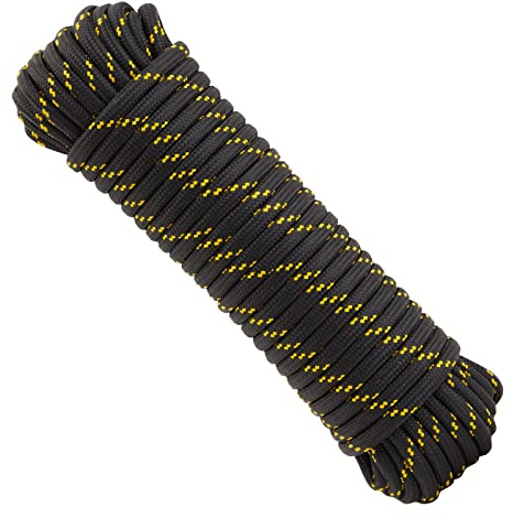 Corde en nylon tressé de 1,27 cm x 30,5 m pour pratique de nouage, camping, bateaux, remorque, piñata