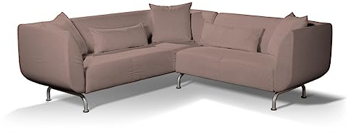 dekoria Ersatz für Bezug für Strömstad 3+2-Sitzer Sofa Sofahusse passend für Modell Strömstad Altrosa