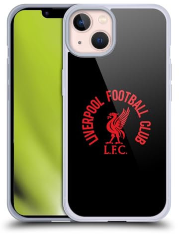 Head Case Designs Officially Licensed Liverpool Football Club Red LFC On Black Liver Bird Soft Gel Case Compatible With Apple iPhone 13