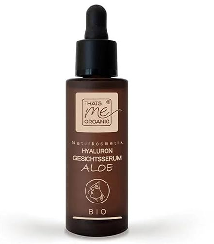 Thats me organic BIO Hyaluron Serum Gesicht Aloe 30ml – Anti Aging Gesichtsserum straffend und glättend – vegane, feuchtigkeitsspendende Hyaluronsäure – Hyaluron Serum für alle Hauttypen