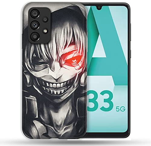 Cokitec Schutzhülle für Samsung Galaxy A33 5G Manga Tokyo Ghoul Kaneki Schwarz