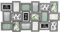 Large Multi Aperture Collage Picture Frame Holds 9/11/18 Photos 6x4 Wood Look (18 Piece Phot Frame, Grey)