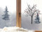 wolga-kreativ Fenster Fensterbilder Glasdekorfolie Motiv Fensterfolie FenstertattooWinter Weihnachten Advent Winterbaum Aufkleber Fenster wiederverwendbar Kinderzimmer Deko