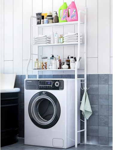RCJCQSR Etagère De Salle Bain pour Salle De Bain Etagère Au-Dessus des Lave-Linges Toilettes WC - Meuble De Rangement