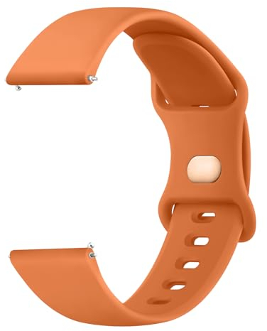 Tobfit Uhrenarmband für 20mm Armband Silikon Uhrenarmband mit Schnellverschluss Geeignet Ersatzarmband 20mm für Damen Herren(Orange)