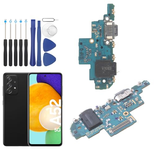 RongZy Ladebuchse Kompatibel mit Samsung Galaxy A52 5G A526B USB Dock Connector für Samsung Galaxy A52 4G A525F Flexkabel Ladeport Ladebuchse Ersatz