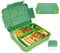 IJIAMY Bento Lunch Box Kids, Bento Box Lunch Box Adults with 5 Compartments and 1 Salad Dressing Containers, Snack Box for Kids and Adults Work School (Green)