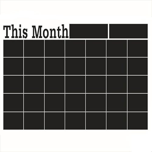 Kalender Blackboard Aufkleber, abnehmbare DIY Kreidetafel Kalender, wiederverwendbare Whiteboard monatliche Planer PVC