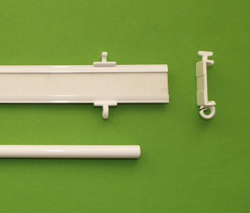 myraumdesign nachträglich einsetzbarer Profi Paneelwagen Aluminium 60 cm weiß für Schiebegardine - Fast überall passend