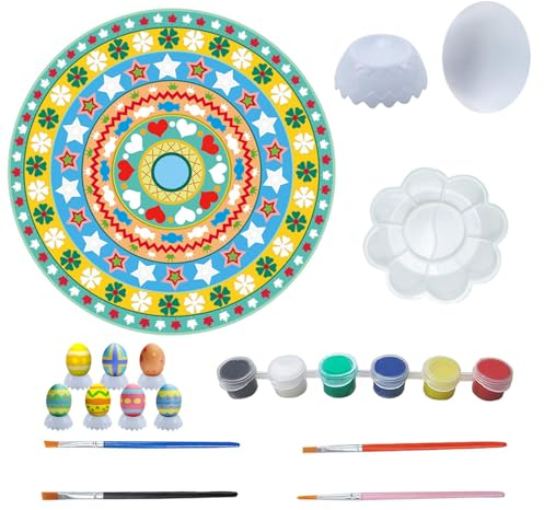 Aznever Osterei-Färbeset | 45-teiliges Osterei-Malspielzeug | Künstlerbedarf-Set Mit DIY Ostereier Bemalen Maschine Mit Spinner