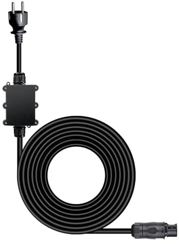 5m Anschlusskabel mit integriertem Bluetooth & WLAN-betriebener Smart Switch zur Leistungsmessung für Mikro Wechselrichter mit Betteri BC01 Buchse zu Schukosteckdose (BC01 auf Schuko) mit WiFi