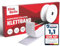 Klick Berlin Klettband Selbstklebend Schmal und Extra Lang | 2 cm x 20 m | Klett Klebeband klebt auf vielen Flächen | Klettverschluss | 20 mm breit, 20 Meter lang | Weiß