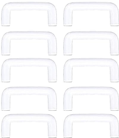 NVOQILIN 10 Stück transparente Septum-Ringe, U-förmig, Piercing, Verstecken, flexibler Acryl-Nasenring, Körperschmuck