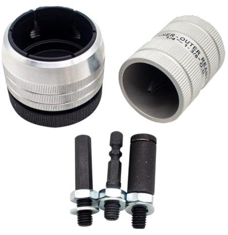 Goorvoucs Elektrische Reibahle, 6-35 Mm, Fasen-Trimmmesser für Kupferrohre, Entgratungsreibahle für Metallrohre, Internes und Externes Fasenwerkzeug