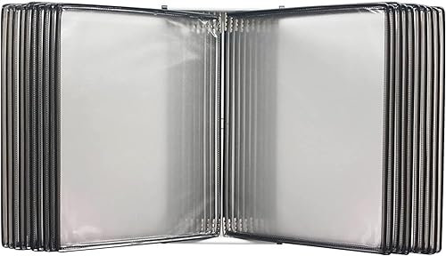 IUBGFTO A4-Aktenordner, Poster-Flip-Book-Präsentationsständer, 20 Aktentaschen, Dokumentenhalter im A4-Letter-Format, Wand- oder Desktop-Referenzsystem, 8 Farben (A)