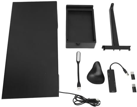 NYSUZHOUJI Supporto per monitor Rialzo a lunghezza regolabile Mensola da scrivania per computer con cassetto portaoggetti Porta USB per telefono Supporto per cuffie