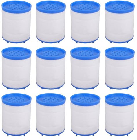 suaywo 12 Pièces Élément de Filtre a Eau Robinet Éléments Filtrants pour Robinet Élément de Filtre Robinet Anti Calcaire Filtres à Eau pour Robinet pour Évier, Cuisine, Salle de Bain