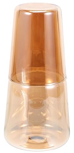 Ciieeo Water Bottle Alternative Glass Water Carafe Nightstand Glass Cup for Bedside Home Office Entertaining